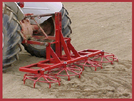 rotary harrow in horse arena